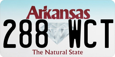 AR license plate 288WCT