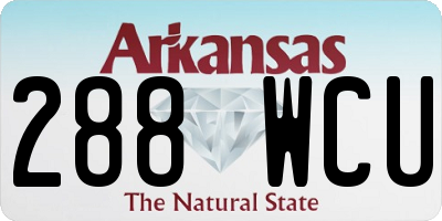 AR license plate 288WCU