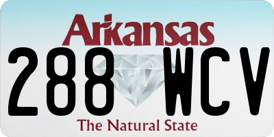 AR license plate 288WCV