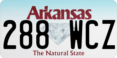 AR license plate 288WCZ