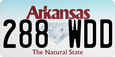 AR license plate 288WDD