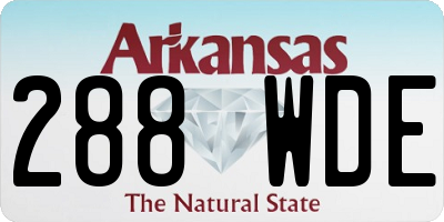 AR license plate 288WDE