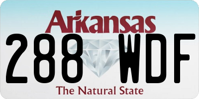 AR license plate 288WDF