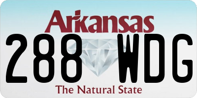 AR license plate 288WDG
