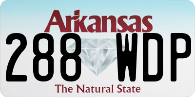 AR license plate 288WDP