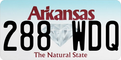 AR license plate 288WDQ