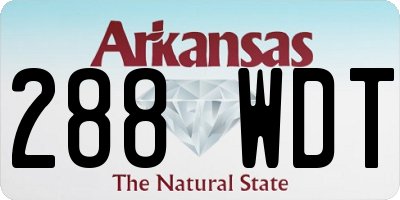 AR license plate 288WDT