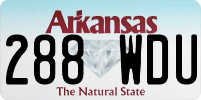 AR license plate 288WDU
