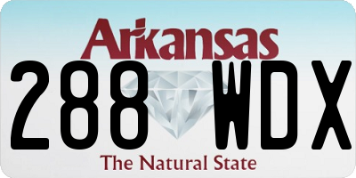 AR license plate 288WDX