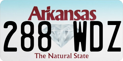 AR license plate 288WDZ