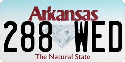 AR license plate 288WED