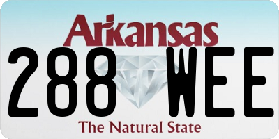 AR license plate 288WEE