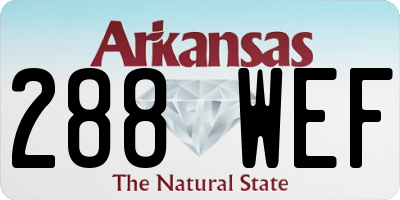 AR license plate 288WEF