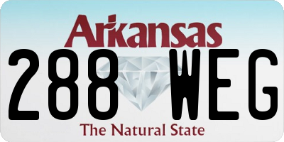 AR license plate 288WEG