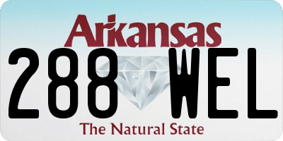 AR license plate 288WEL