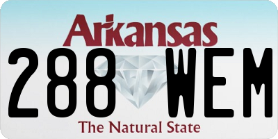 AR license plate 288WEM