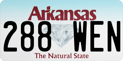 AR license plate 288WEN