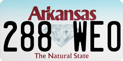 AR license plate 288WEO