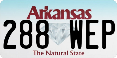 AR license plate 288WEP