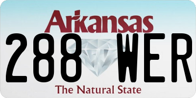 AR license plate 288WER