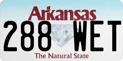 AR license plate 288WET
