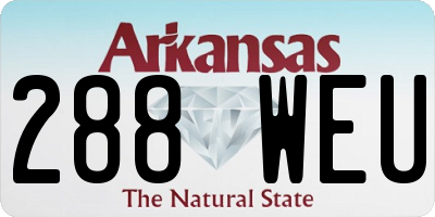 AR license plate 288WEU