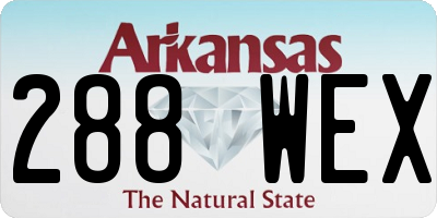 AR license plate 288WEX