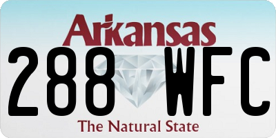 AR license plate 288WFC
