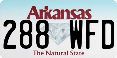 AR license plate 288WFD
