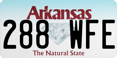 AR license plate 288WFE
