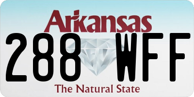 AR license plate 288WFF