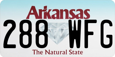AR license plate 288WFG