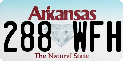 AR license plate 288WFH