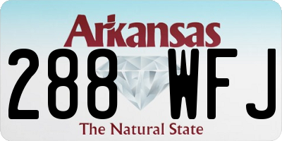 AR license plate 288WFJ