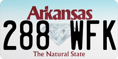 AR license plate 288WFK