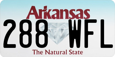 AR license plate 288WFL