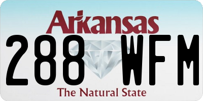 AR license plate 288WFM