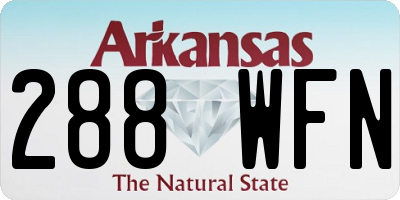 AR license plate 288WFN