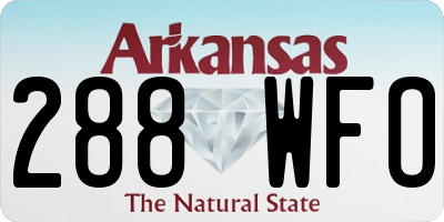 AR license plate 288WFO