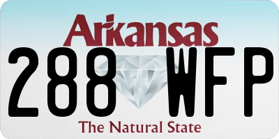 AR license plate 288WFP