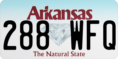 AR license plate 288WFQ