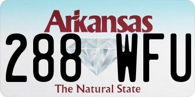 AR license plate 288WFU