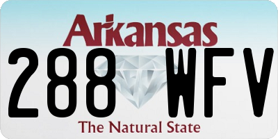 AR license plate 288WFV
