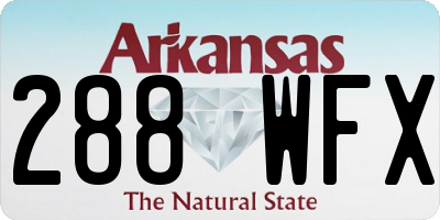 AR license plate 288WFX