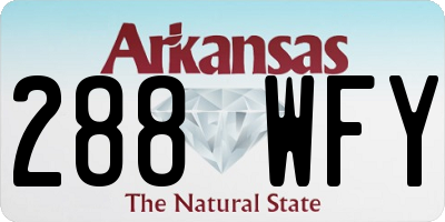 AR license plate 288WFY