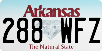 AR license plate 288WFZ