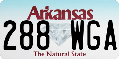 AR license plate 288WGA