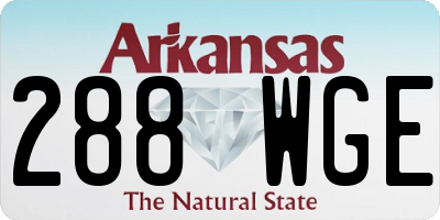 AR license plate 288WGE