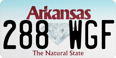 AR license plate 288WGF
