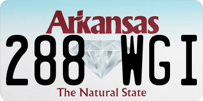 AR license plate 288WGI